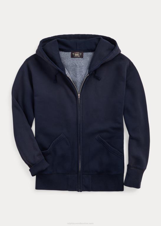 falmet flåde Mænd Ralph Lauren fleece hættetrøje med fuld lynlås Z426B1744