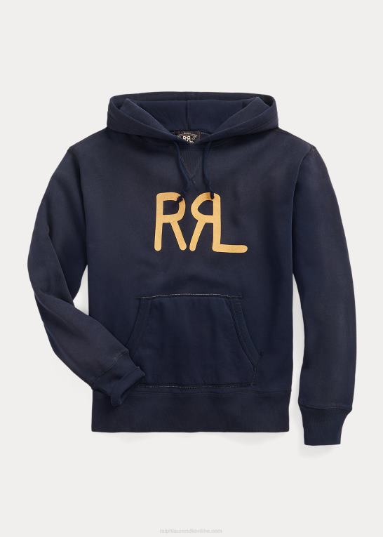 falmet flåde Mænd Ralph Lauren logo fleece hættetrøje Z426B1718