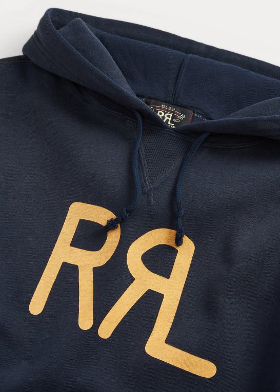 falmet flåde Mænd Ralph Lauren logo fleece hættetrøje Z426B1718