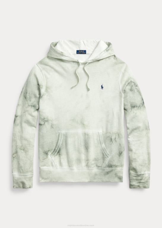 falmet mynte Mænd Ralph Lauren hættetrøje i fransk frotté i bomuld-hør Z426B1126