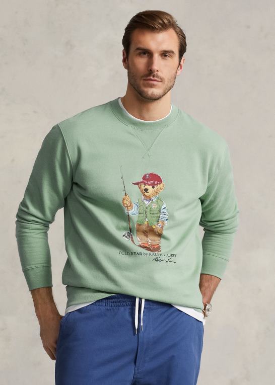 falmet myntefiskerbjørn Mænd Ralph Lauren polo bear fleece sweatshirt Z426B1628