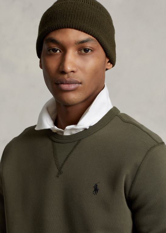firma oliven Mænd Ralph Lauren Merlet dobbeltstrikket sweatshirt Z426B1084