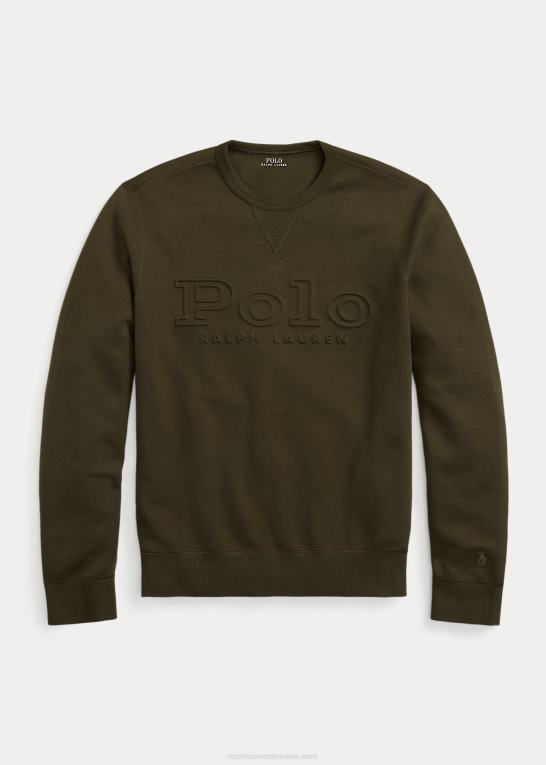 firma oliven Mænd Ralph Lauren logo-præget dobbeltstrikket sweatshirt Z426B1396
