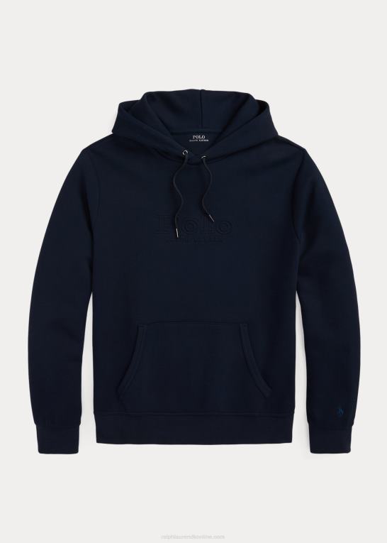 flyverflåde Mænd Ralph Lauren logo-præget dobbeltstrikket hættetrøje Z426B1378
