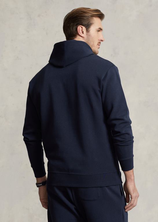 flyverflåde Mænd Ralph Lauren logo-præget dobbeltstrikket hættetrøje Z426B1378