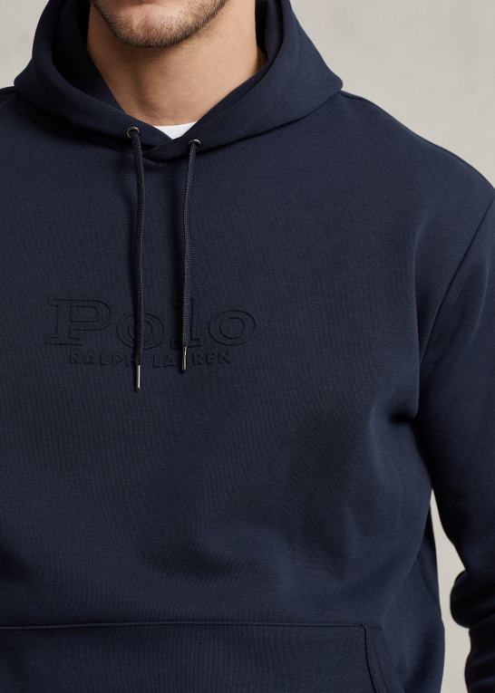 flyverflåde Mænd Ralph Lauren logo-præget dobbeltstrikket hættetrøje Z426B1378