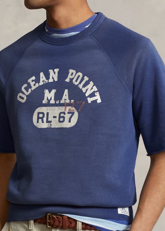 gammel kgl Mænd Ralph Lauren fleece grafisk sweatshirt Z426B1256