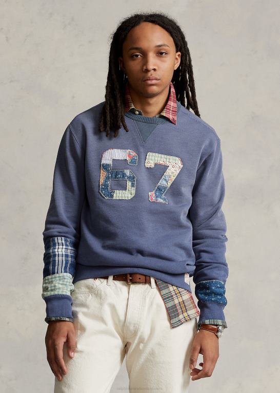 gammel kgl Mænd Ralph Lauren patchwork fleece sweatshirt Z426B8504