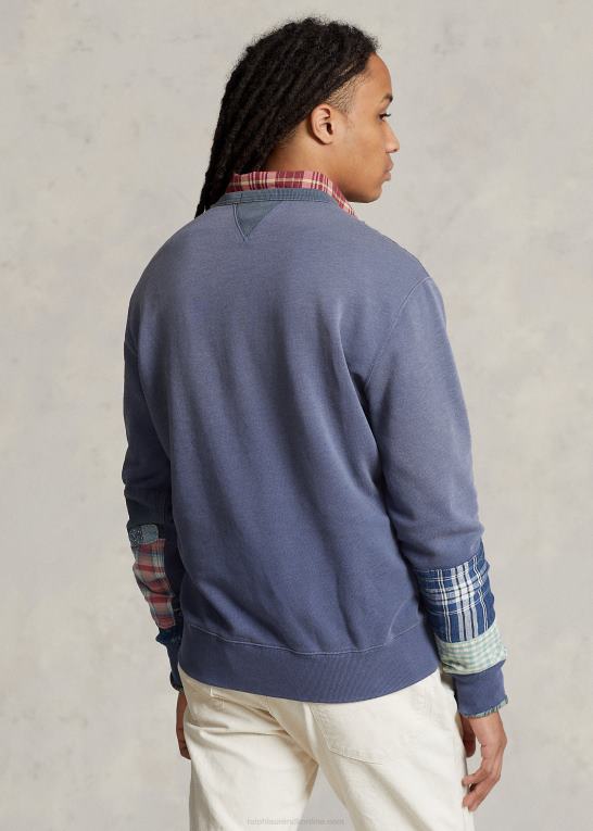 gammel kgl Mænd Ralph Lauren patchwork fleece sweatshirt Z426B8504