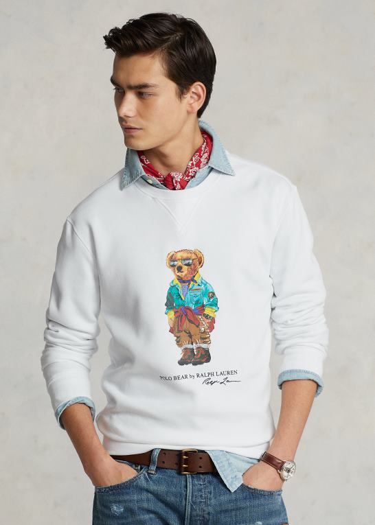 hvid Mænd Ralph Lauren polo bear fleece sweatshirt Z426B1063