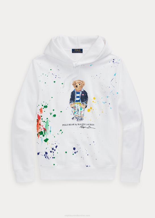 hvid butiksbjørn Mænd Ralph Lauren polo bear fleece hættetrøje Z426B1663
