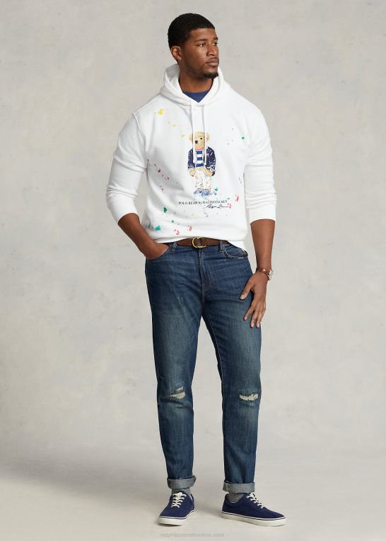 hvid butiksbjørn Mænd Ralph Lauren polo bear fleece hættetrøje Z426B1663