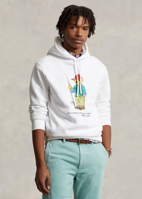 hvid fiskebjørn Mænd Ralph Lauren polo bear fleece hættetrøje Z426B1107