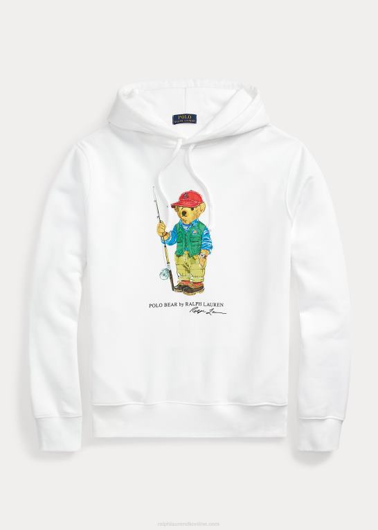 hvid fiskebjørn Mænd Ralph Lauren polo bear fleece hættetrøje Z426B1107