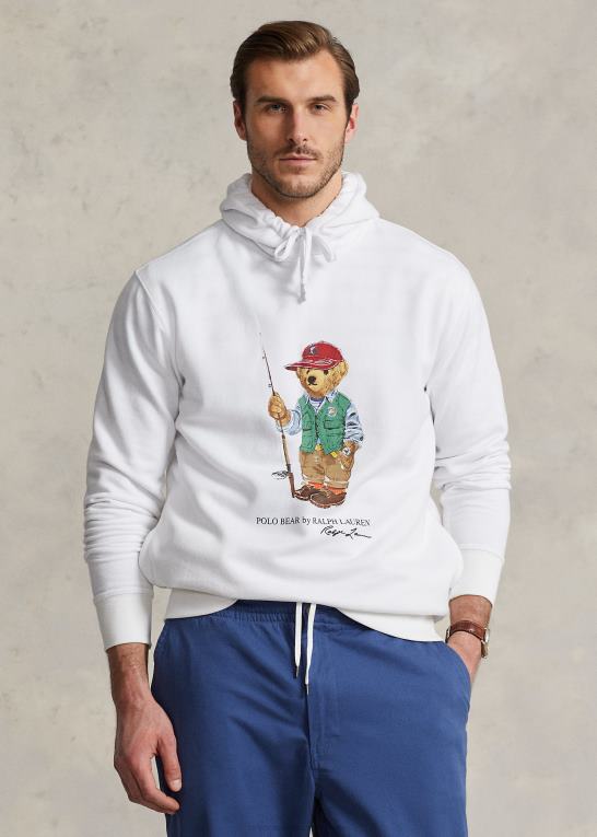 hvid fiskebjørn Mænd Ralph Lauren polo bear fleece hættetrøje Z426B1668