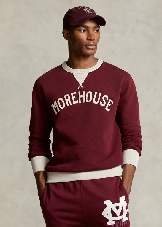 klassisk vin Mænd Ralph Lauren morehouse-kollektionen logo sweatshirt Z426B1232