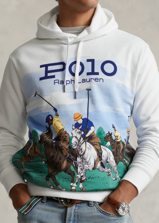klub naturskønt Mænd Ralph Lauren polo match fleece hættetrøje Z426B8647
