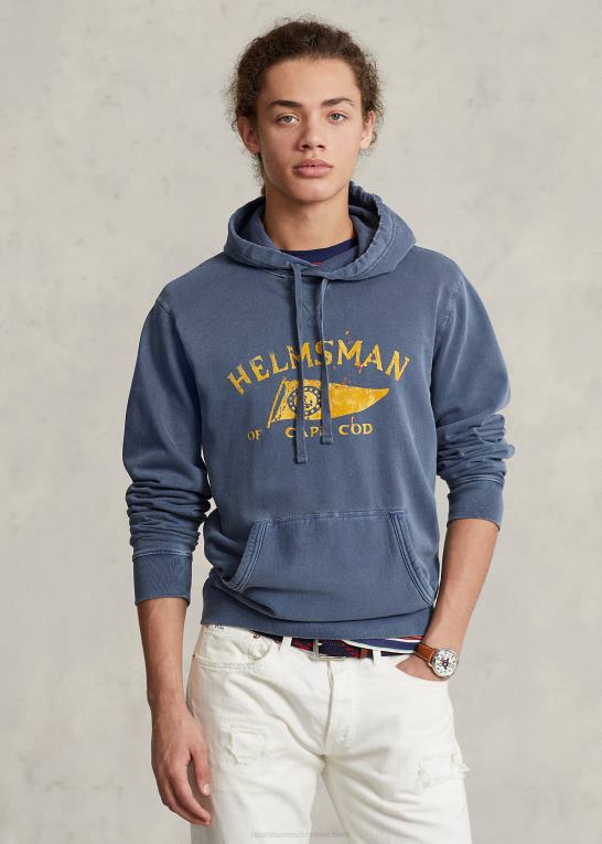 kongelig flåde Mænd Ralph Lauren grafisk hættetrøje i fleece Z426B882