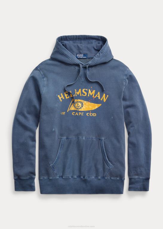 kongelig flåde Mænd Ralph Lauren grafisk hættetrøje i fleece Z426B882