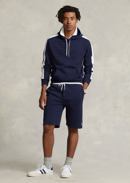 krydstogtflåde Mænd Ralph Lauren dobbeltstrikket hættetrøje i mesh med logo Z426B1128