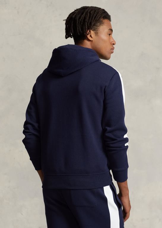krydstogtflåde Mænd Ralph Lauren dobbeltstrikket hættetrøje i mesh med logo Z426B1128