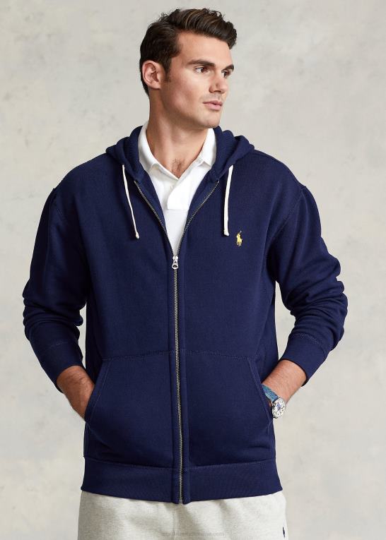 krydstogtflåde Mænd Ralph Lauren fleece hættetrøje med fuld lynlås Z426B1664