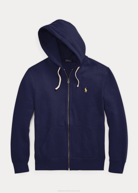 krydstogtflåde Mænd Ralph Lauren fleece hættetrøje med fuld lynlås Z426B390