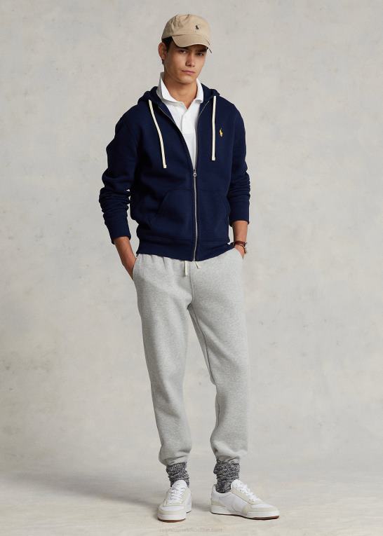 krydstogtflåde Mænd Ralph Lauren fleece hættetrøje med fuld lynlås Z426B390
