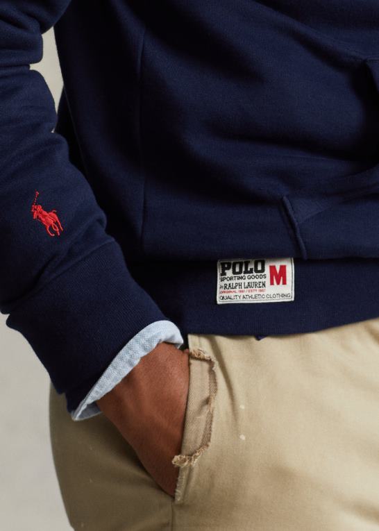 krydstogtflåde Mænd Ralph Lauren hættetrøje i fleece med stablet logo Z426B871