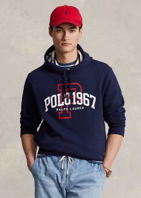 krydstogtflåde Mænd Ralph Lauren logo fleece hættetrøje Z426B8590