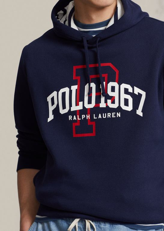 krydstogtflåde Mænd Ralph Lauren logo fleece hættetrøje Z426B8590