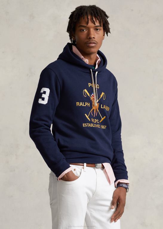 krydstogtflåde Mænd Ralph Lauren stor polo crest fleece hættetrøje Z426B1152