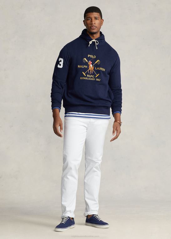 krydstogtflåde Mænd Ralph Lauren stor pony crest fleece hættetrøje Z426B1630