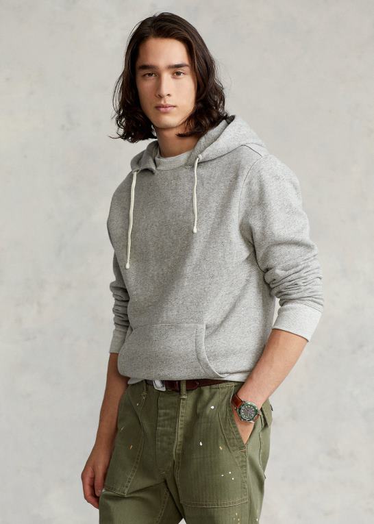 loftlyng Mænd Ralph Lauren tøj-farvet fleece hættetrøje Z426B630