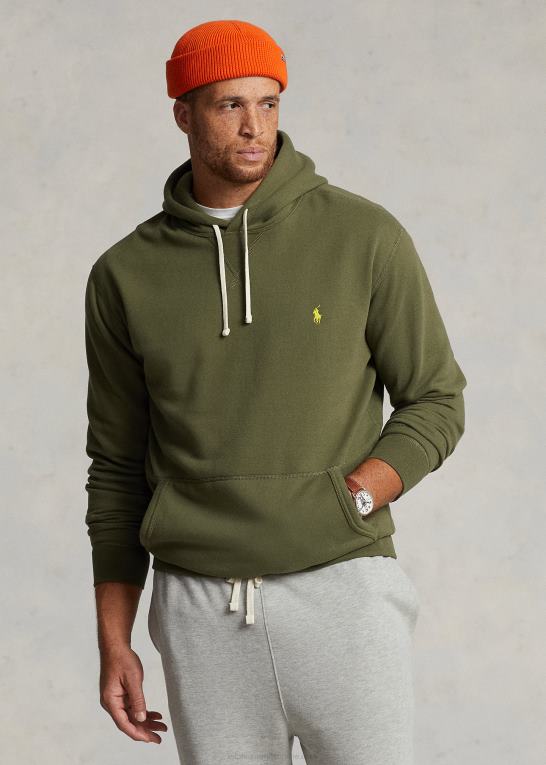 mørk salvie Mænd Ralph Lauren rl fleece hættetrøjen Z426B1580