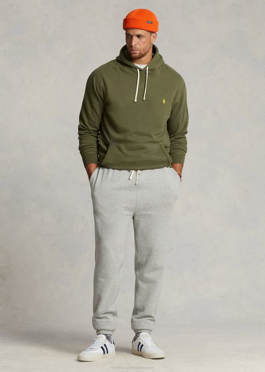 mørk salvie Mænd Ralph Lauren rl fleece hættetrøjen Z426B1580