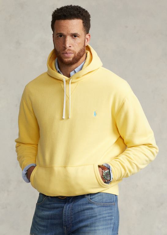 majs gul Mænd Ralph Lauren rl fleece hættetrøjen Z426B1586