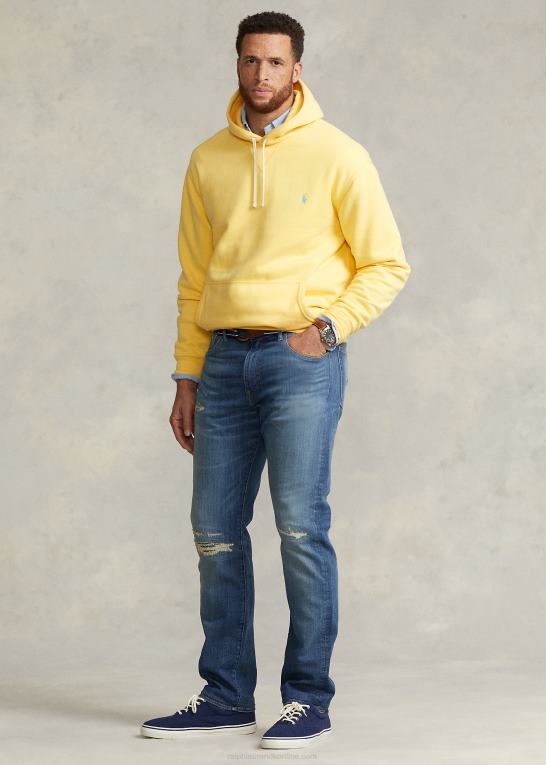 majs gul Mænd Ralph Lauren rl fleece hættetrøjen Z426B1586