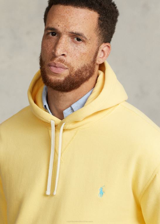 majs gul Mænd Ralph Lauren rl fleece hættetrøjen Z426B1586
