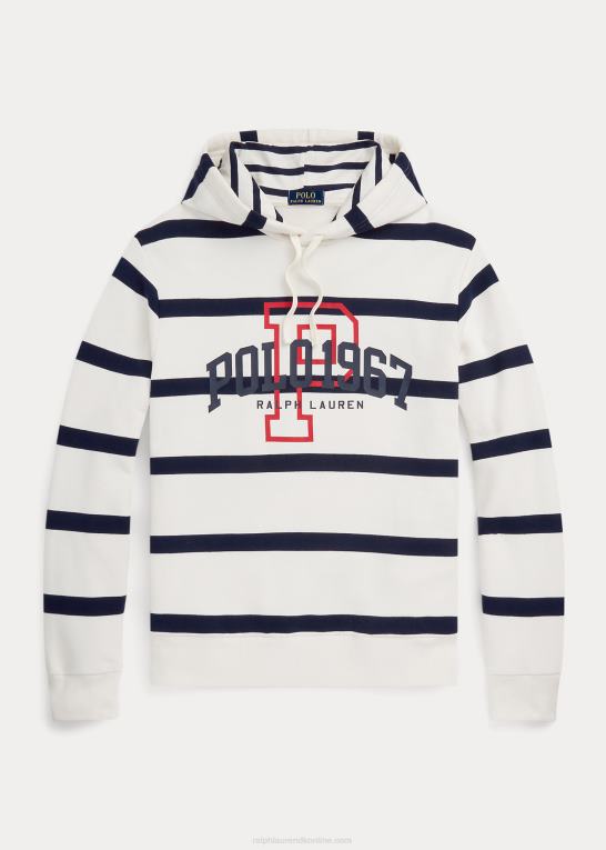 nevis/cruise navy Mænd Ralph Lauren logo stribet fleece hættetrøje Z426B845