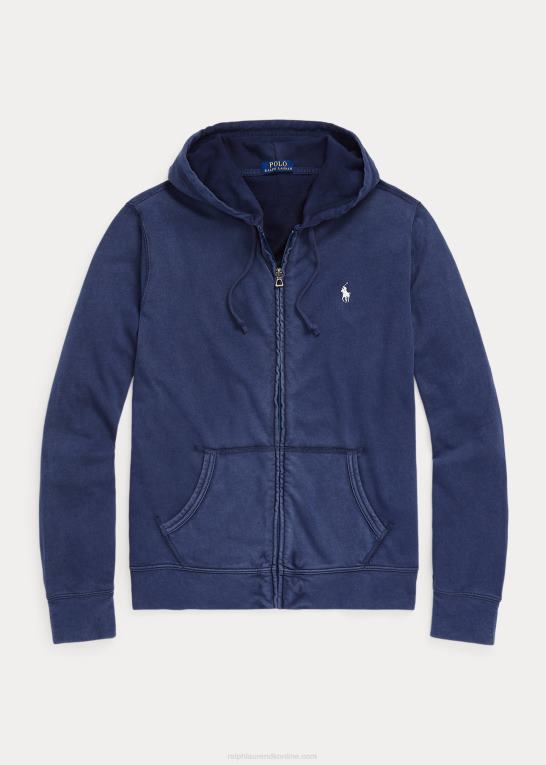 newport flåde Mænd Ralph Lauren spa terry hættetrøje med fuld lynlås Z426B956