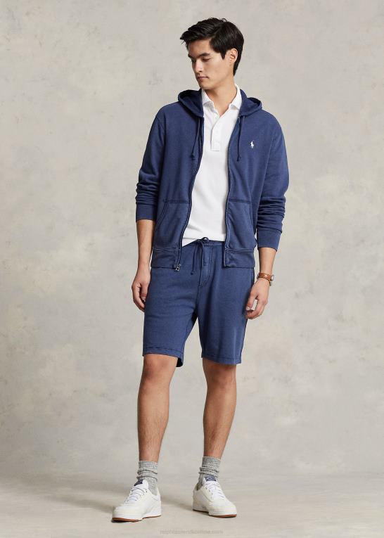 newport flåde Mænd Ralph Lauren spa terry hættetrøje med fuld lynlås Z426B956