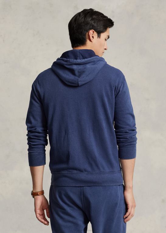 newport flåde Mænd Ralph Lauren spa terry hættetrøje med fuld lynlås Z426B956