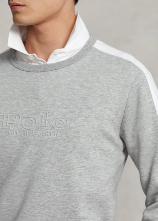 og over lyng Mænd Ralph Lauren logo mesh dobbeltstrikket sweatshirt Z426B1021