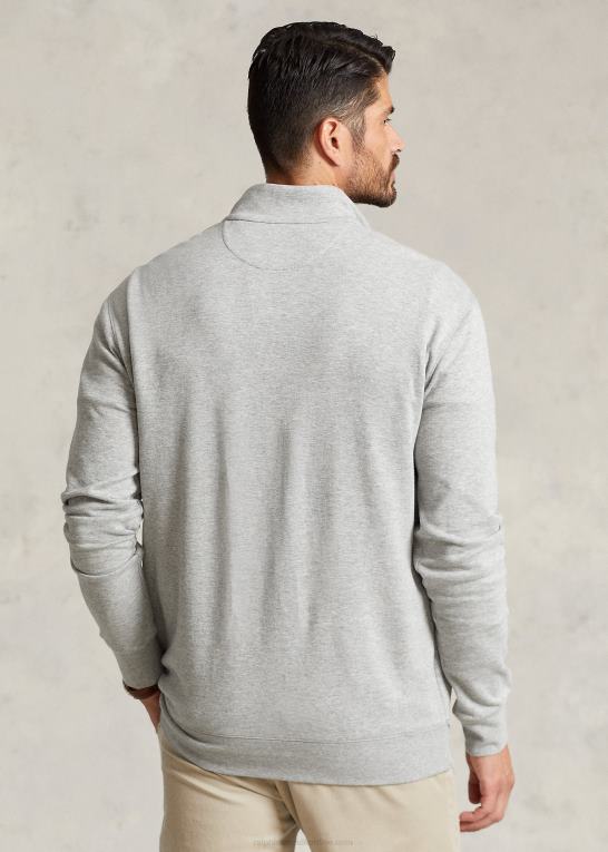 og over lyng Mænd Ralph Lauren luksus jersey pullover med kvart lynlås Z426B1673