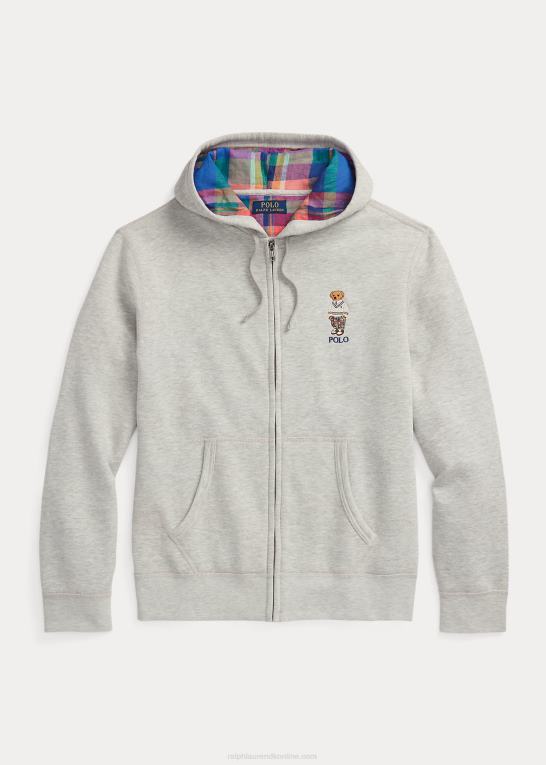 og over lyngbjørn Mænd Ralph Lauren polo bear fleece hættetrøje med fuld lynlås Z426B8379