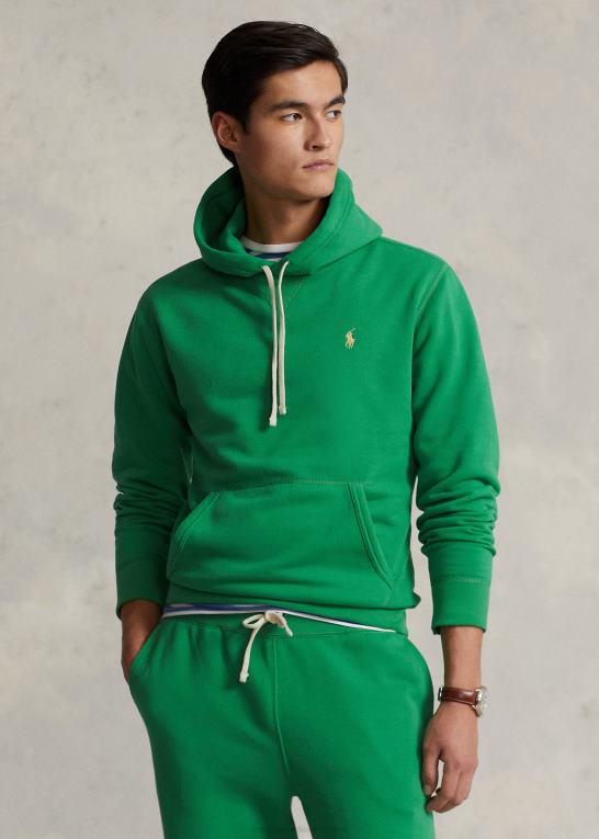 optisk grøn Mænd Ralph Lauren rl fleece hættetrøjen Z426B404