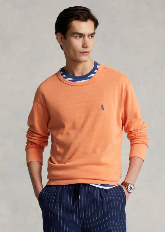 optisk orange Mænd Ralph Lauren spa frotté sweatshirt Z426B440