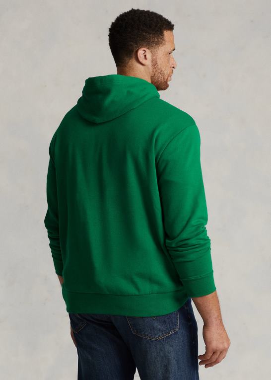 primær grøn Mænd Ralph Lauren hættetrøje i fleece med stablet logo Z426B1897