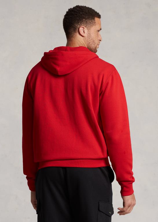 rl2000 rød Mænd Ralph Lauren fleece hættetrøje med fuld lynlås Z426B1666
